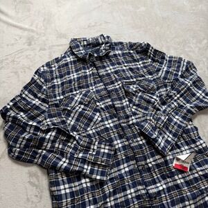 Calvin Klein Jeans Mens Large L Flannel Plaid Long Sleeve Button Down Shirt